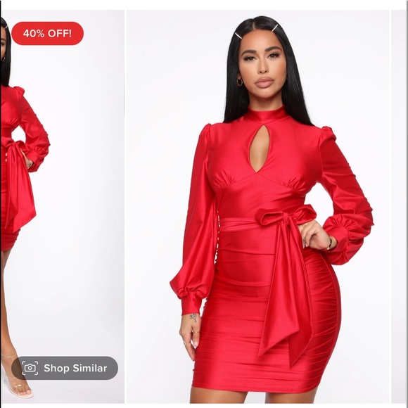 ❤️💕💃🏻SEXY RED DRESS WITH SILKY FEEL💃🏻💋 - Picture 2 of 6